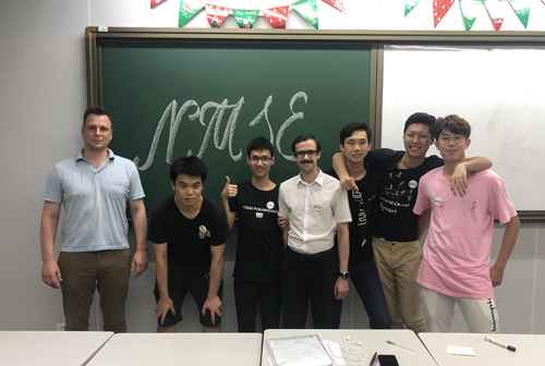 Students of Shenzhen MSU-BIT University and their scientific supervisors Andrey Petrov and Alexey Tarasov